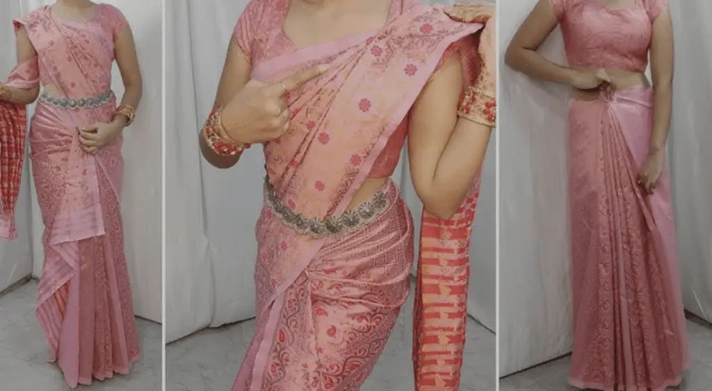 Mekhela Chado, assam saree drape